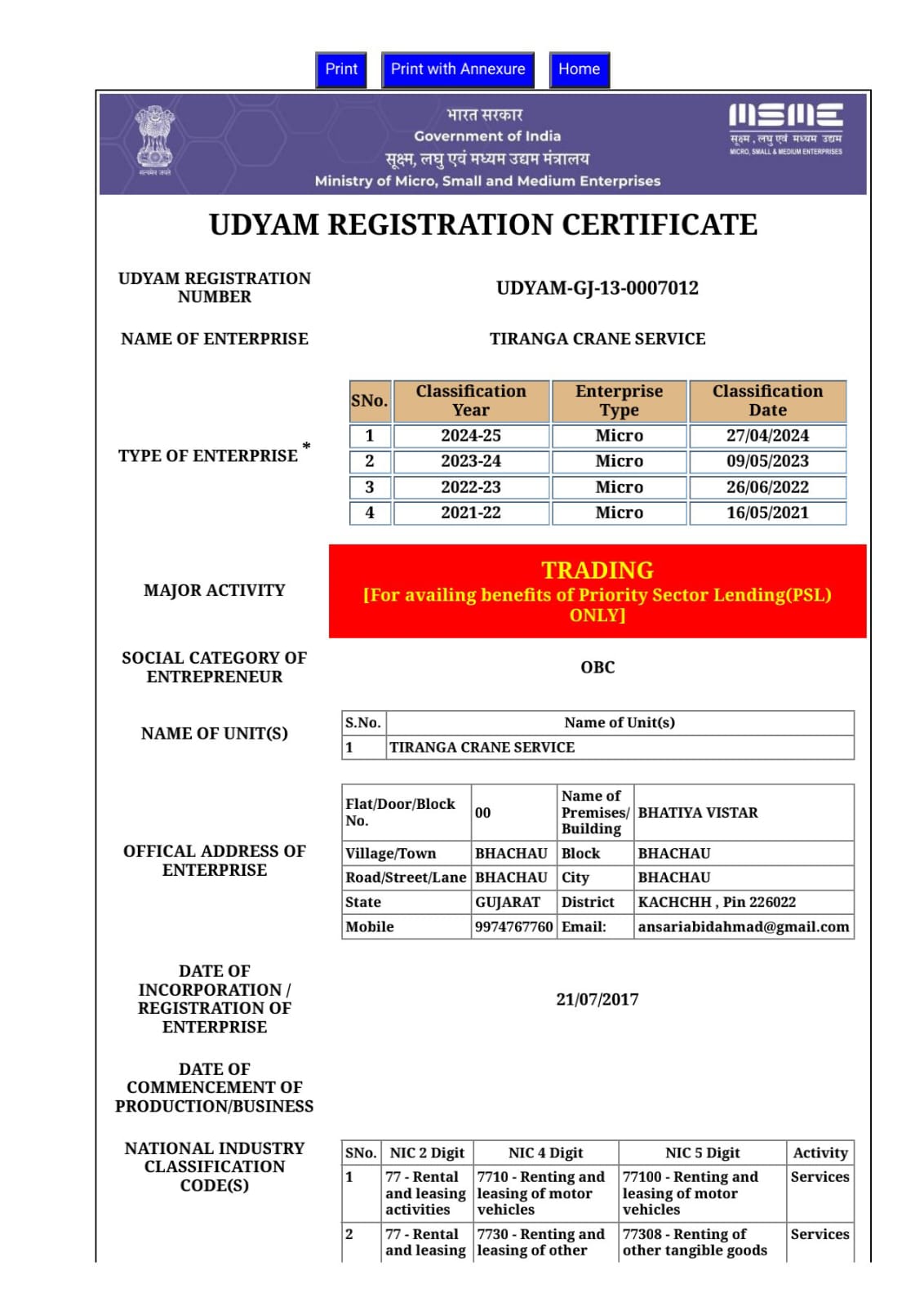 UDYAM Registration